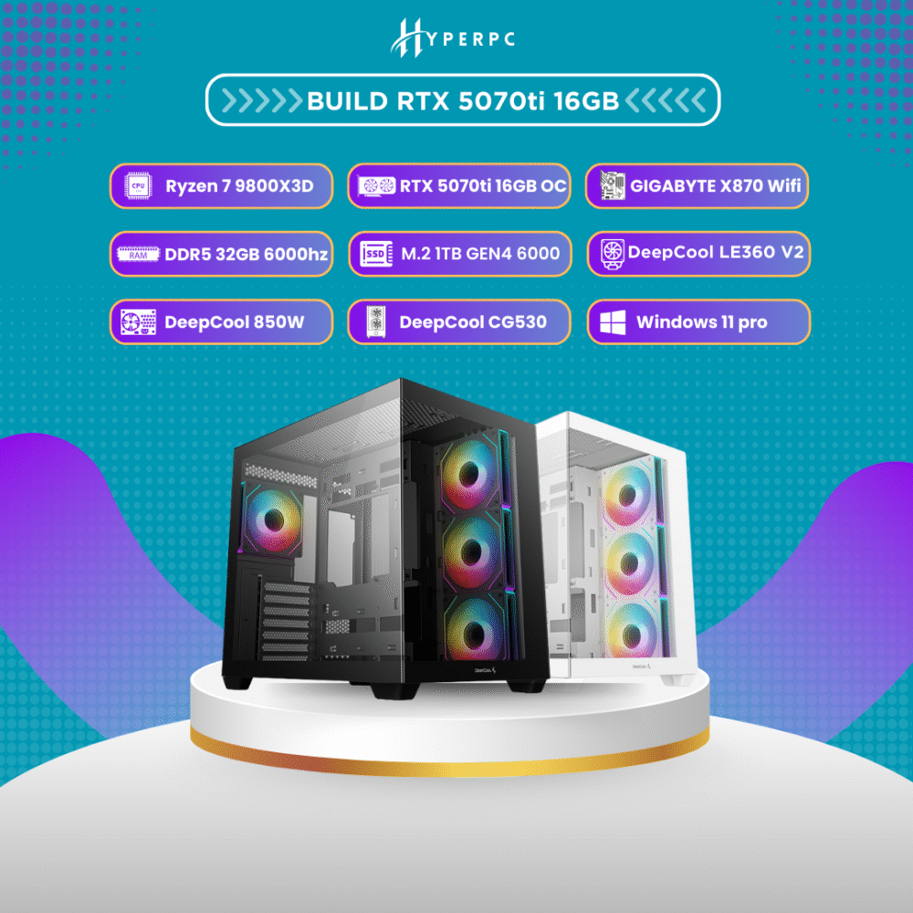 Hyper build Ryzen 7 9800X3D – RTX 5070 Ti 16GB DDR5